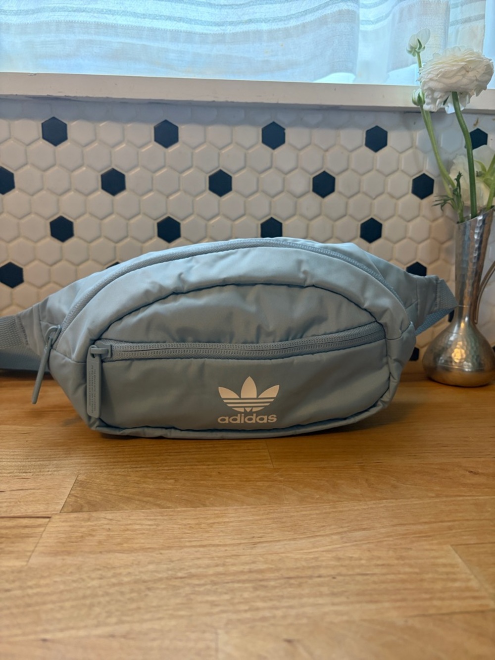 adidas Originals Pale Blue Waist Pack with Trefoil Logo